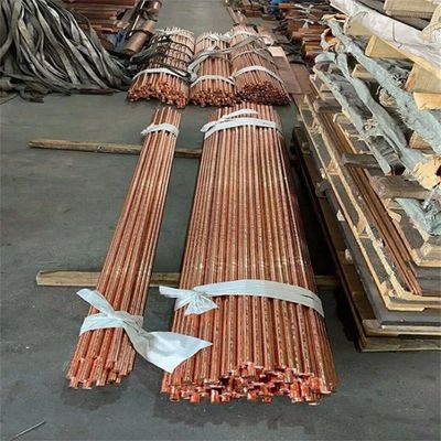 Water Tube Copper Bar 45-50 Elongation Electrolytic Copper Bar Copper Earthing Bar Rod